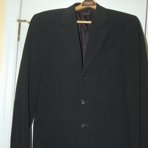 Black Giorgio Armani 100% Wool 3 Button Borgonuovo